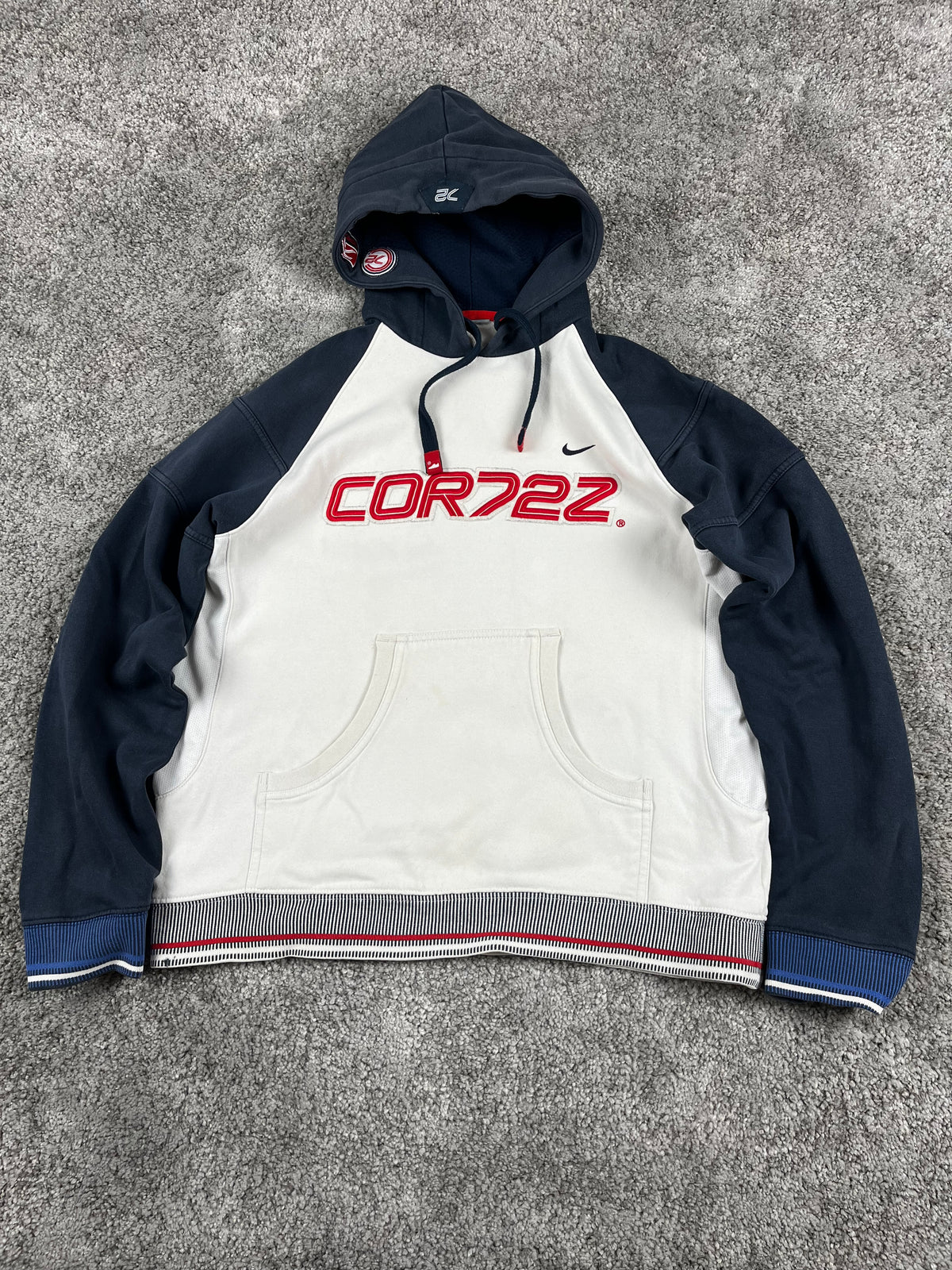 Nike Cortez 72 Hoodie Vintage 2000s "White/Blue/Red" (S)