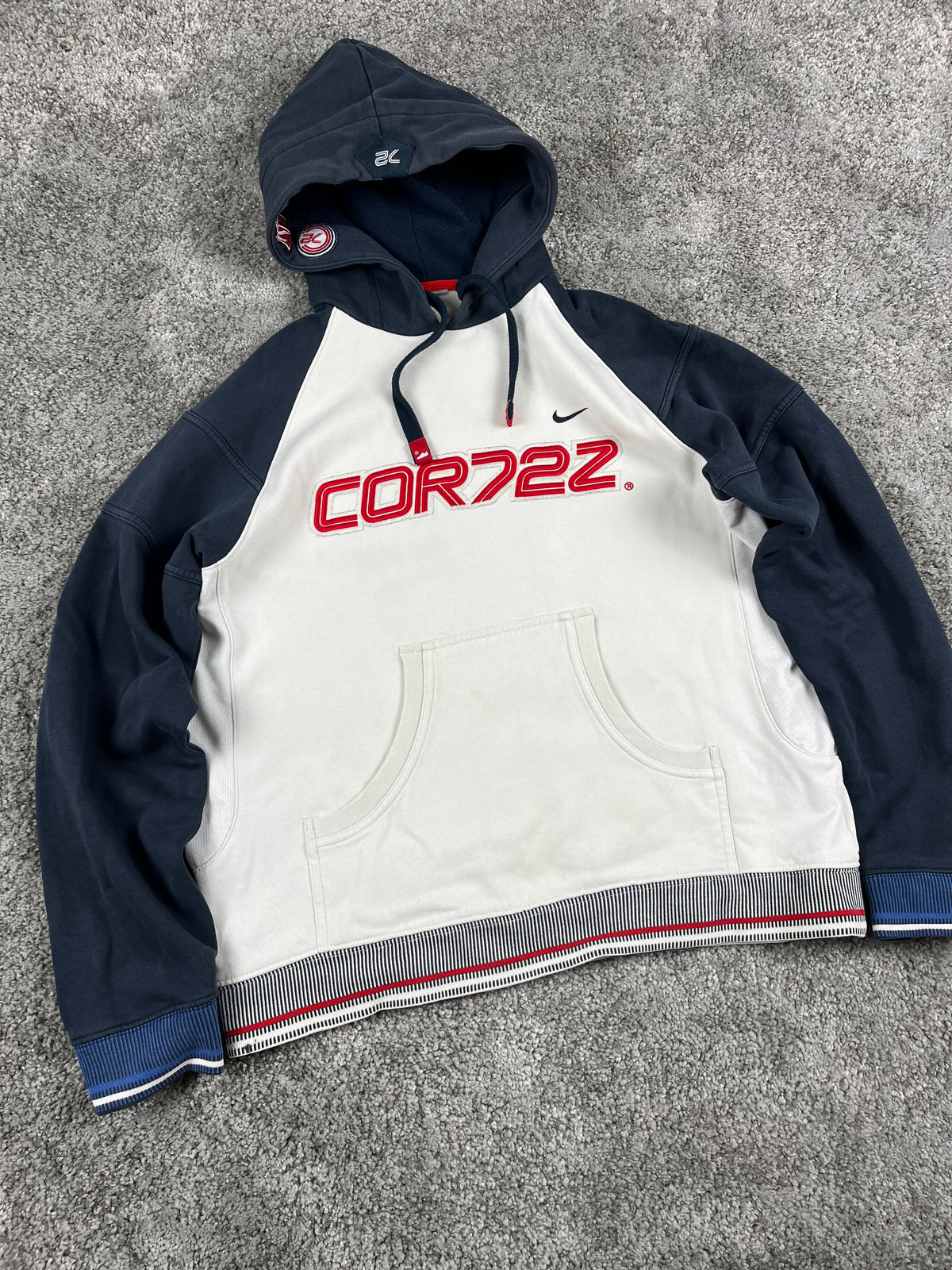Nike Cortez 72 Hoodie Vintage 2000s "White/Blue/Red" (S)