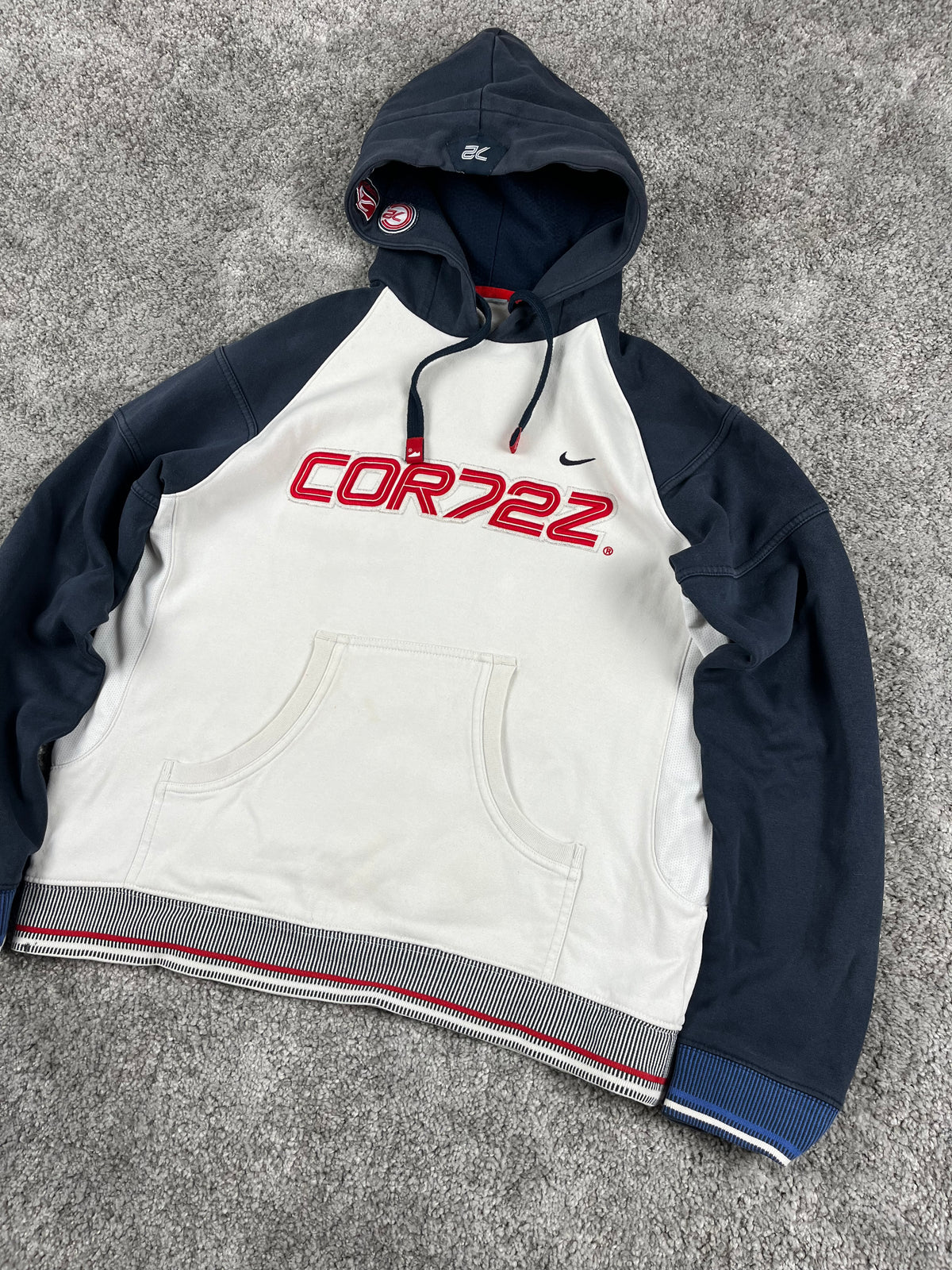 Nike Cortez 72 Hoodie Vintage 2000s "White/Blue/Red" (S)