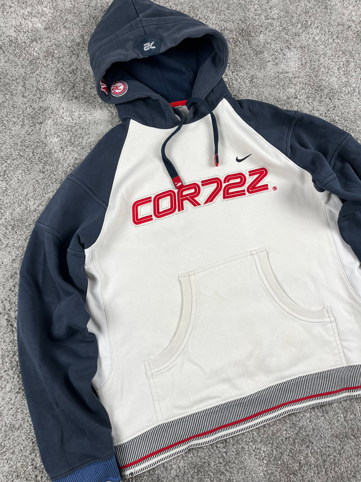 Nike Cortez 72 Hoodie Vintage 2000s "White/Blue/Red" (S)