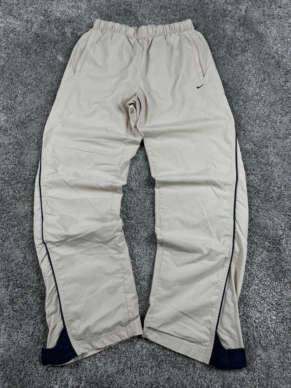 Pantalón de chándal Nike Vintage años 2000 "Beige/Azul marino" (S)