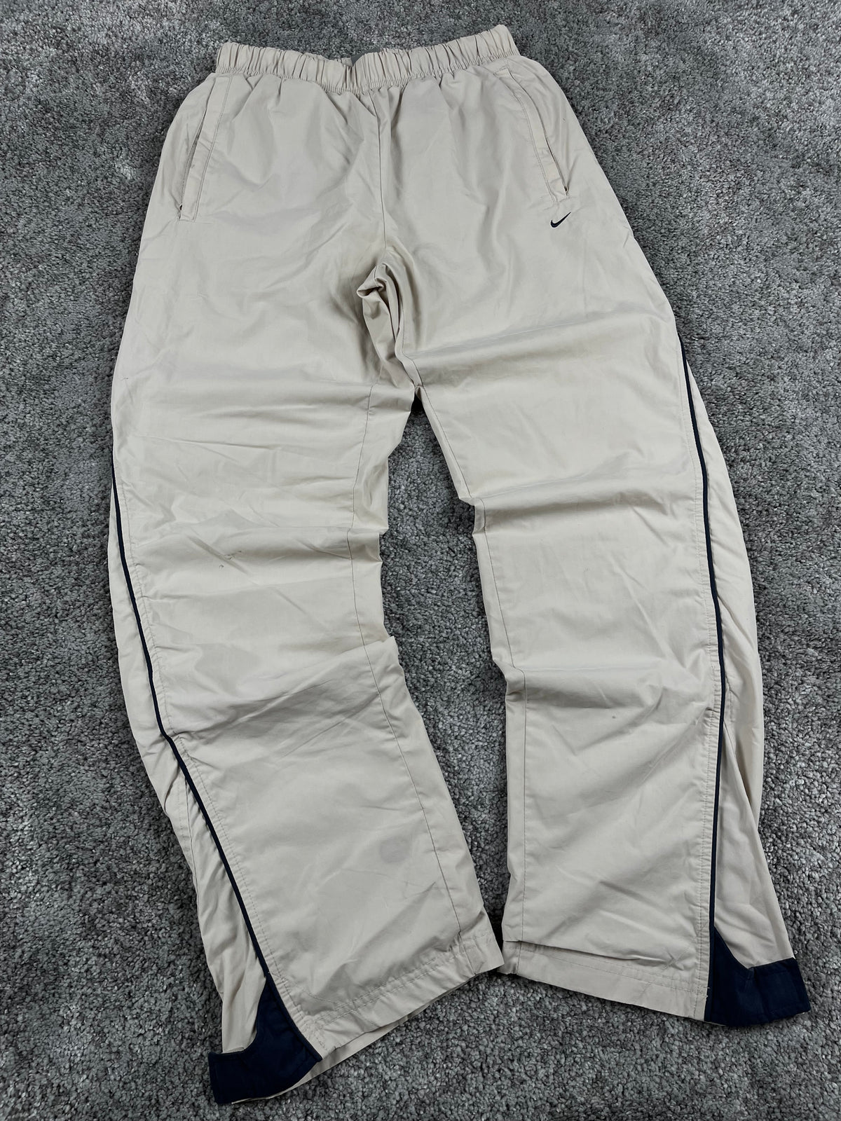 Pantalón de chándal Nike Vintage años 2000 "Beige/Azul marino" (S)