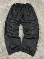 Pantalón de chándal Nike vintage poco común de los años 2000 "Negro/Rojo" (L)
