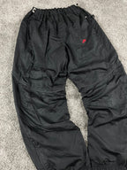 Pantalón de chándal Nike vintage poco común de los años 2000 "Negro/Rojo" (L)