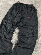 Pantalón de chándal Nike vintage poco común de los años 2000 "Negro/Rojo" (L)