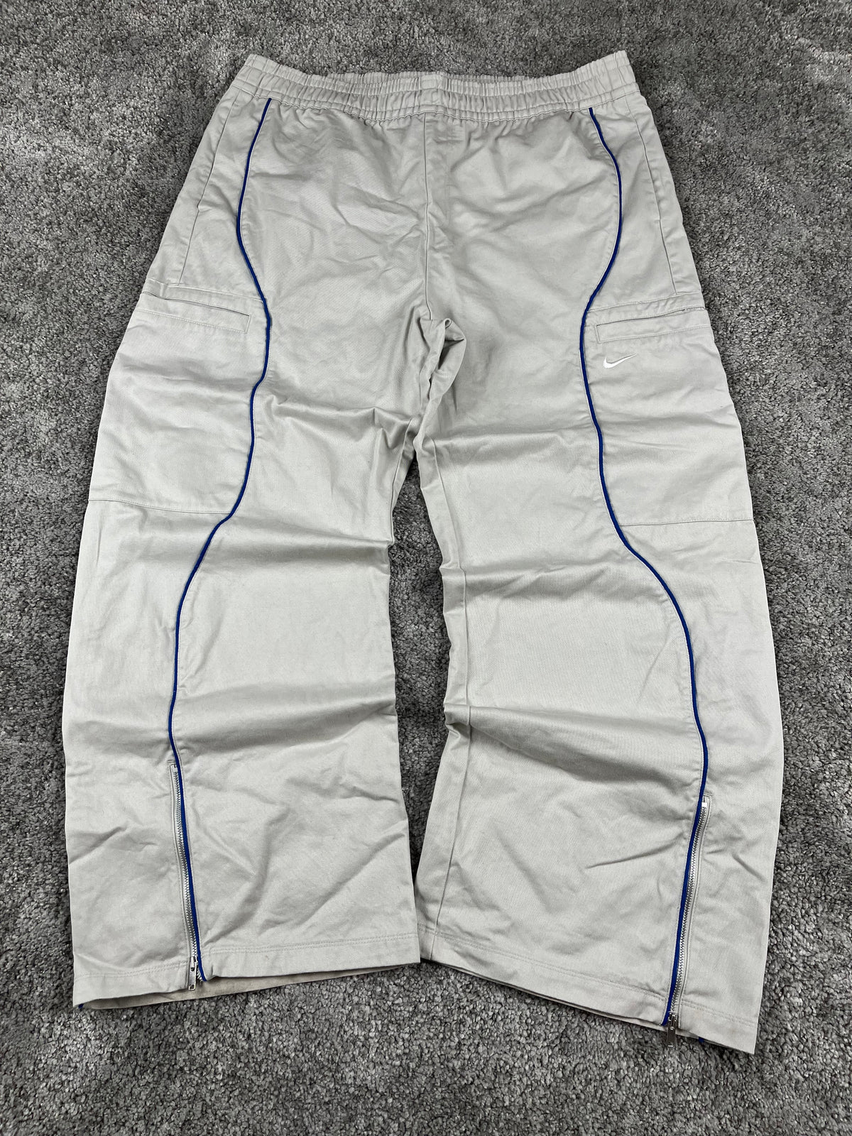 Pantalón de chándal Nike vintage años 2000 "Gris/Azul" (XL)