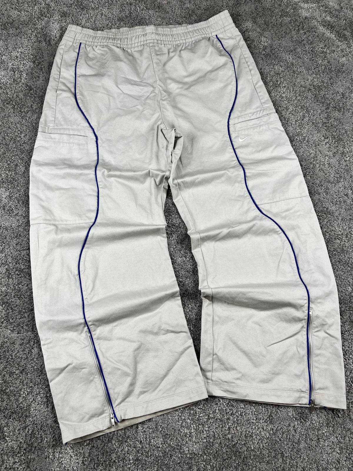 Pantalón de chándal Nike vintage años 2000 "Gris/Azul" (XL)