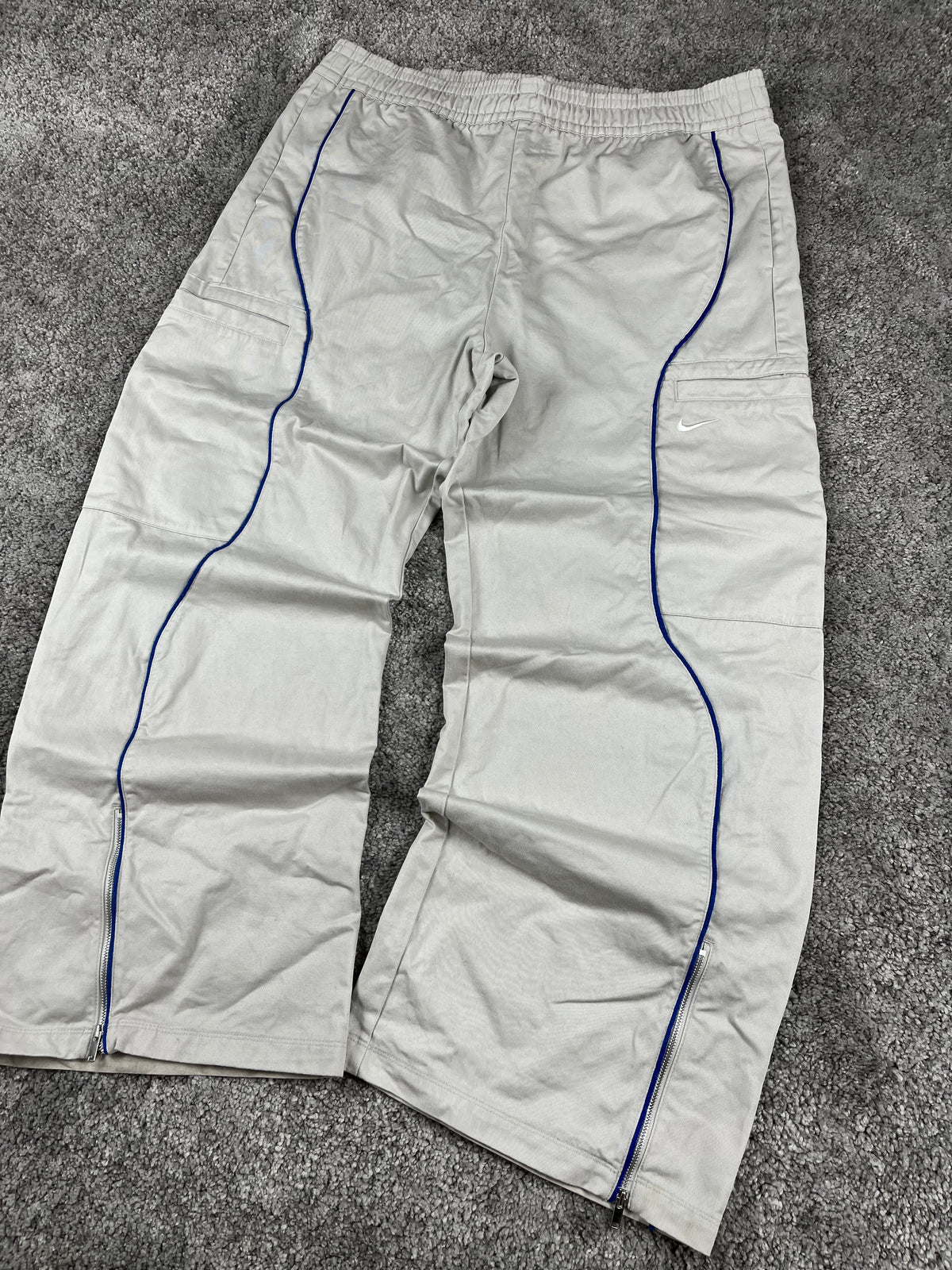 Pantalón de chándal Nike vintage años 2000 "Gris/Azul" (XL)