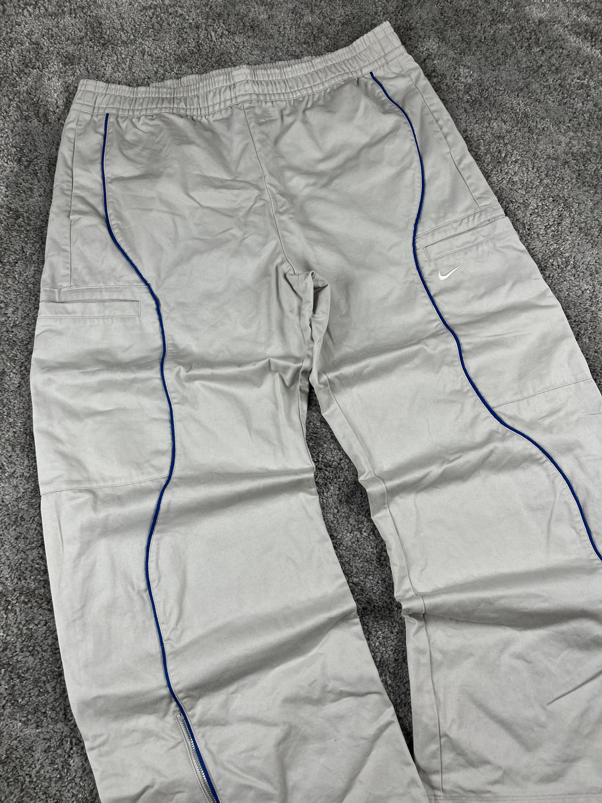 Pantalon de survêtement Nike vintage années 2000 "Gris/Bleu" (XL)