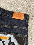 Vaqueros Baggy Urban Loops estilo Y2K Streetwear "Denim" estampado de tigre (L)