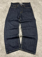 Vaqueros Baggy Urban Loops estilo Y2K Streetwear "Denim" estampado de tigre (L)