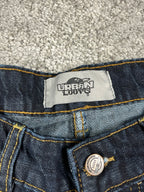 Vaqueros Baggy Urban Loops estilo Y2K Streetwear "Denim" estampado de tigre (L)
