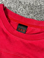 A&B Vintage Y2K Long Sleeve T-Shirt Streetwear Red/White (XL)