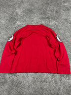 A&B Vintage Y2K Long Sleeve T-Shirt Streetwear Red/White (XL)