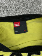 Camiseta de manga larga Diesel Vintage Y2K Streetwear Negro/Verde (M)