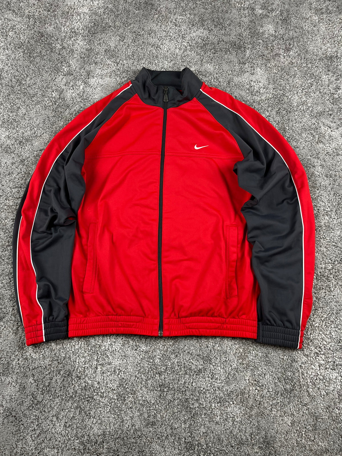 Nike TrackJacket Vintage 2000s "Red/Gray" (S)