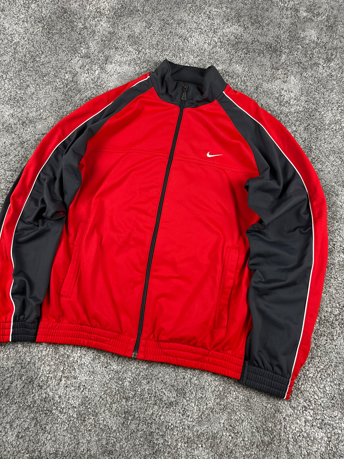 Nike TrackJacket Vintage 2000s "Red/Gray" (S)
