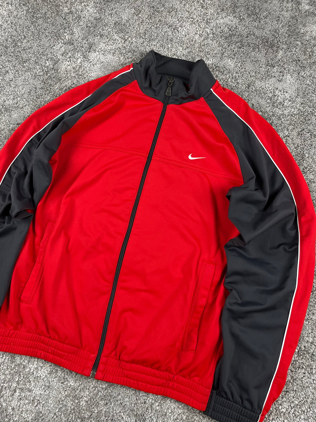 Veste de survêtement Nike vintage années 2000 "Rouge/Gris" (S)