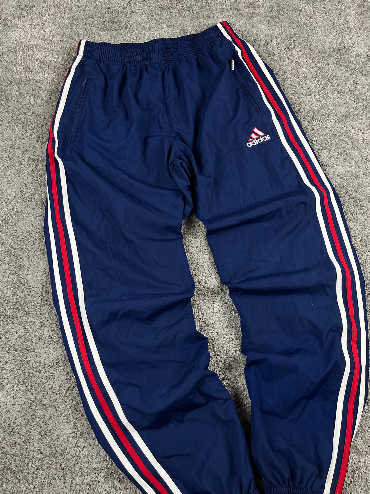 Pantalón de chándal Adidas vintage años 2000 "Azul marino/Rojo/Blanco" (M)