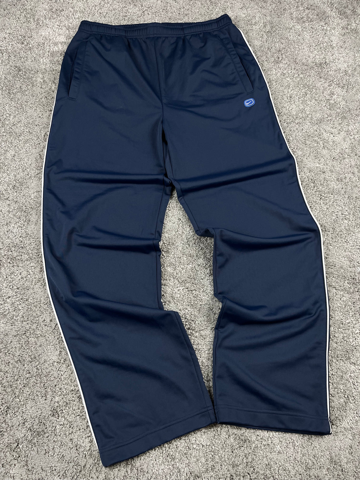 Pantalón de chándal Nike Cortez vintage de los años 2000 "Azul marino/Blanco" (L)
