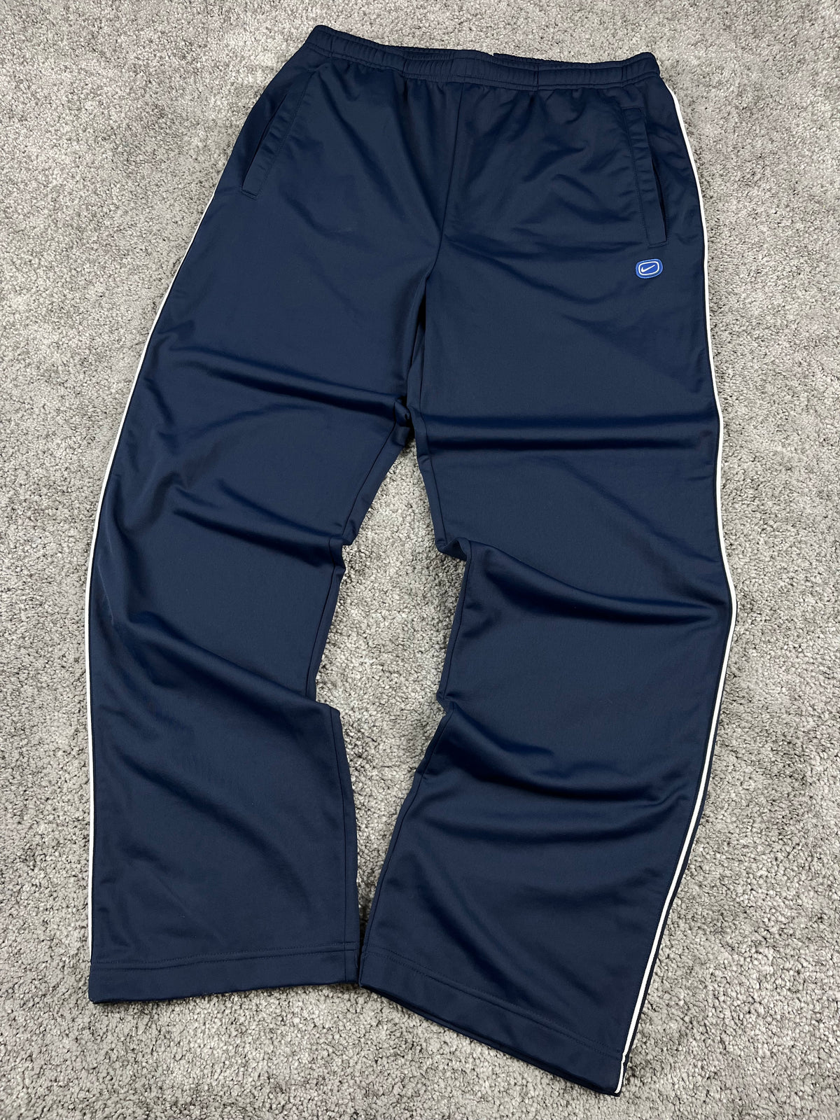 Pantalón de chándal Nike Cortez vintage de los años 2000 "Azul marino/Blanco" (L)