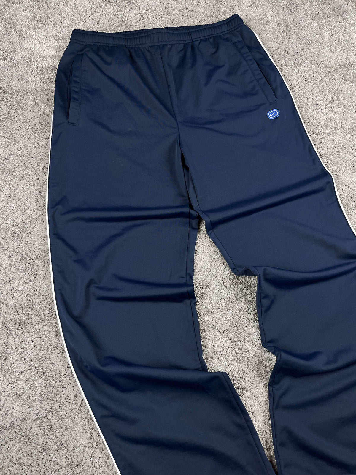 Pantalón de chándal Nike Cortez vintage de los años 2000 "Azul marino/Blanco" (L)