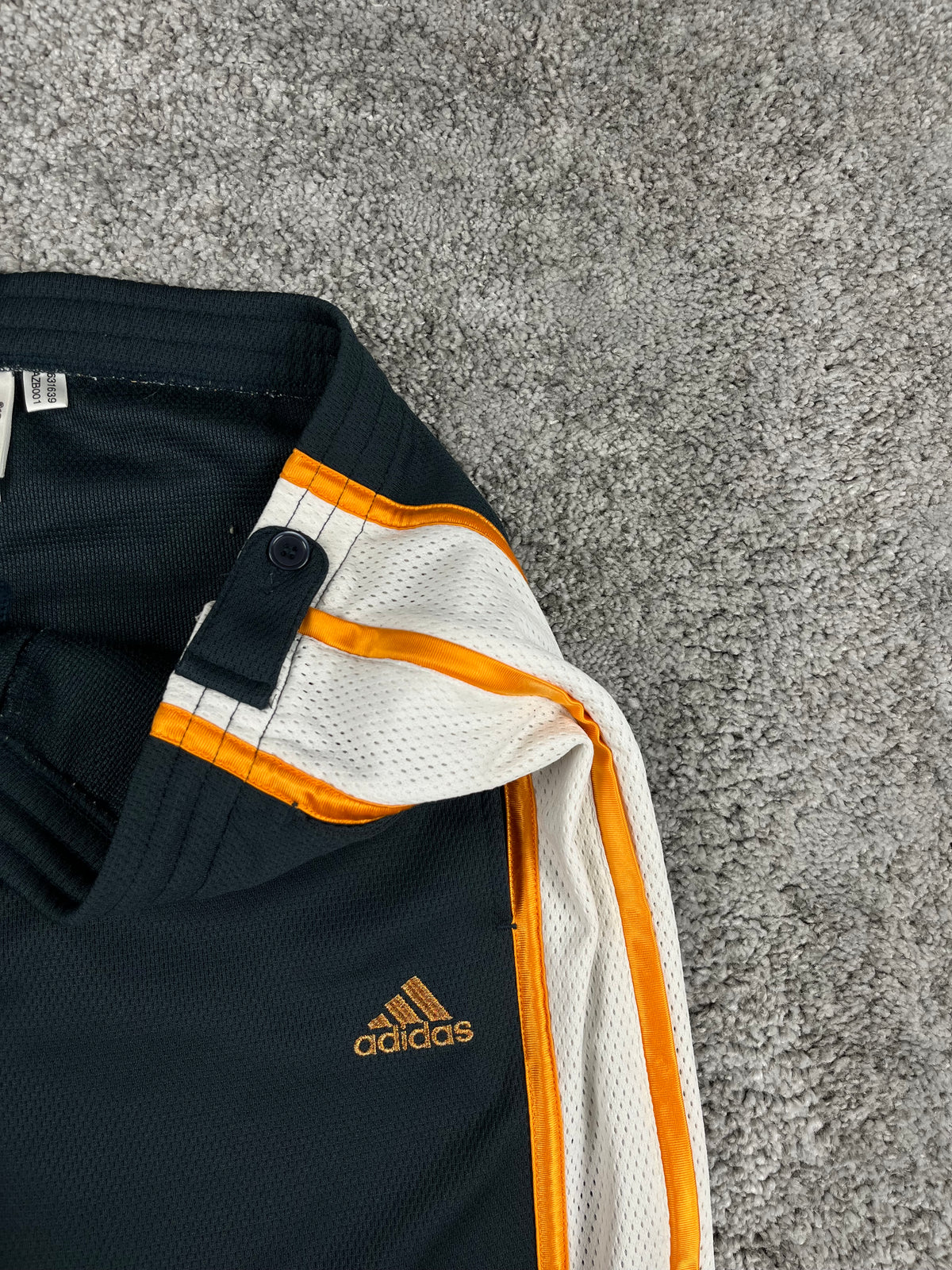 Pantalón deportivo Adidas Basketball vintage años 2000 "Gris/Blanco/Naranja" (M/L)
