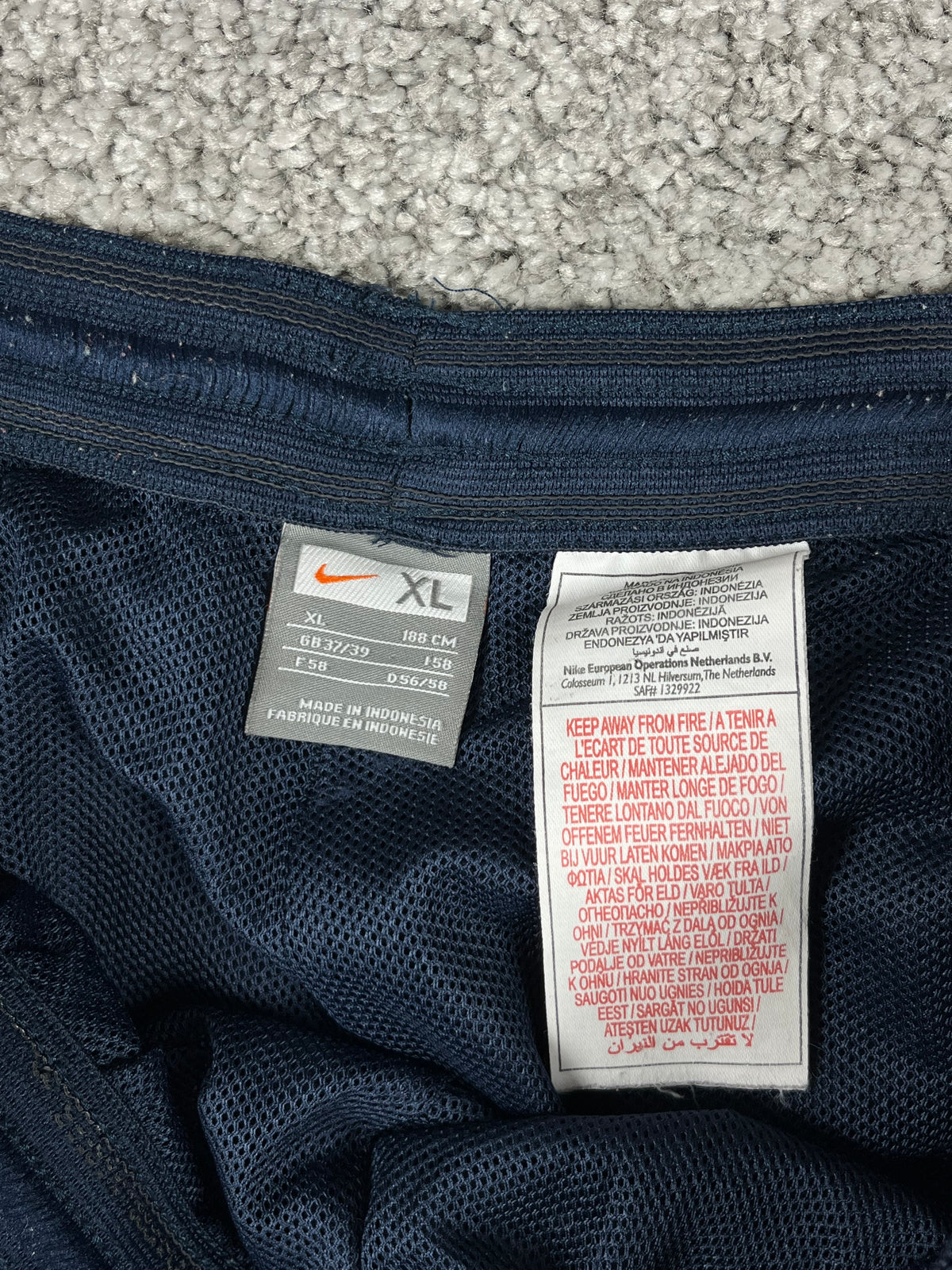 Pantalón de chándal Nike Vintage años 2000 "Azul marino/Blanco" (XL)
