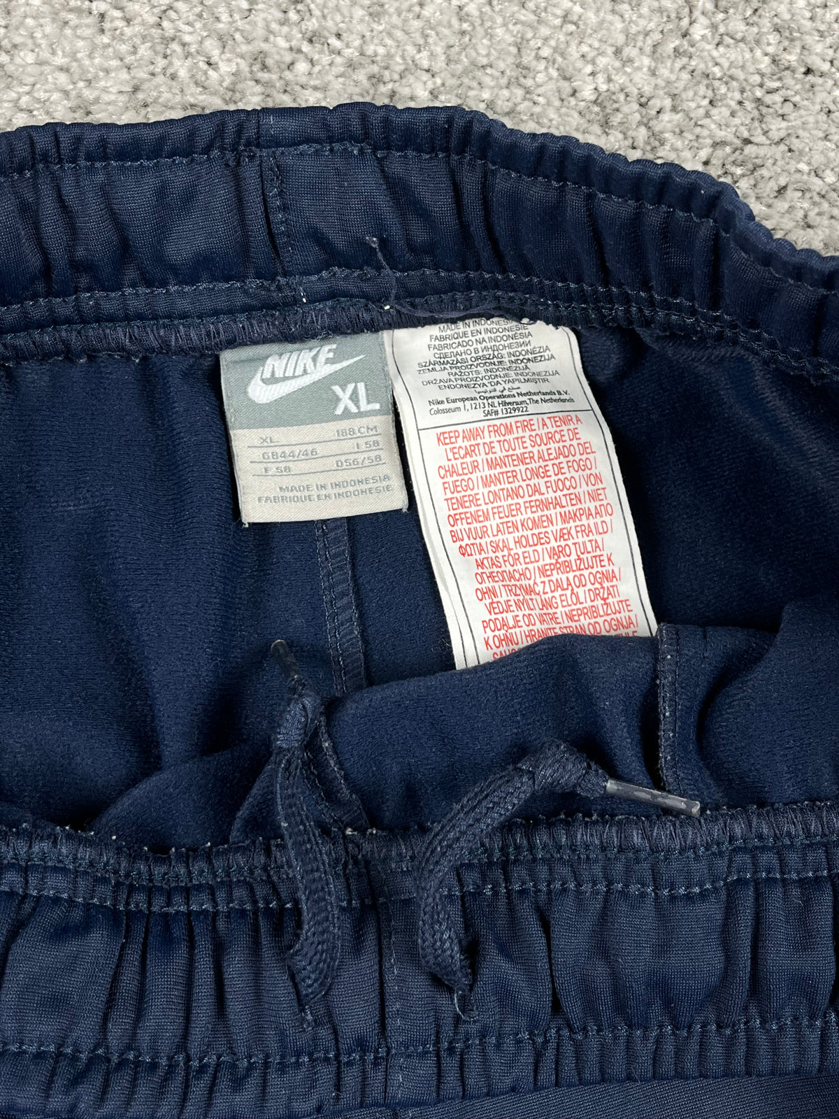 Pantalón de chándal Nike vintage años 2000 "Azul marino/Gris" (XL)