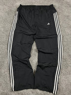 Pantalón de chándal Adidas 3 Stripes Vintage años 2000 "Negro/Blanco" (XL)