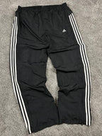 Pantalón de chándal Adidas 3 Stripes Vintage años 2000 "Negro/Blanco" (XL)