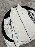 Veste de survêtement Nike TN vintage des années 2000 "Blanc/Noir" (L)