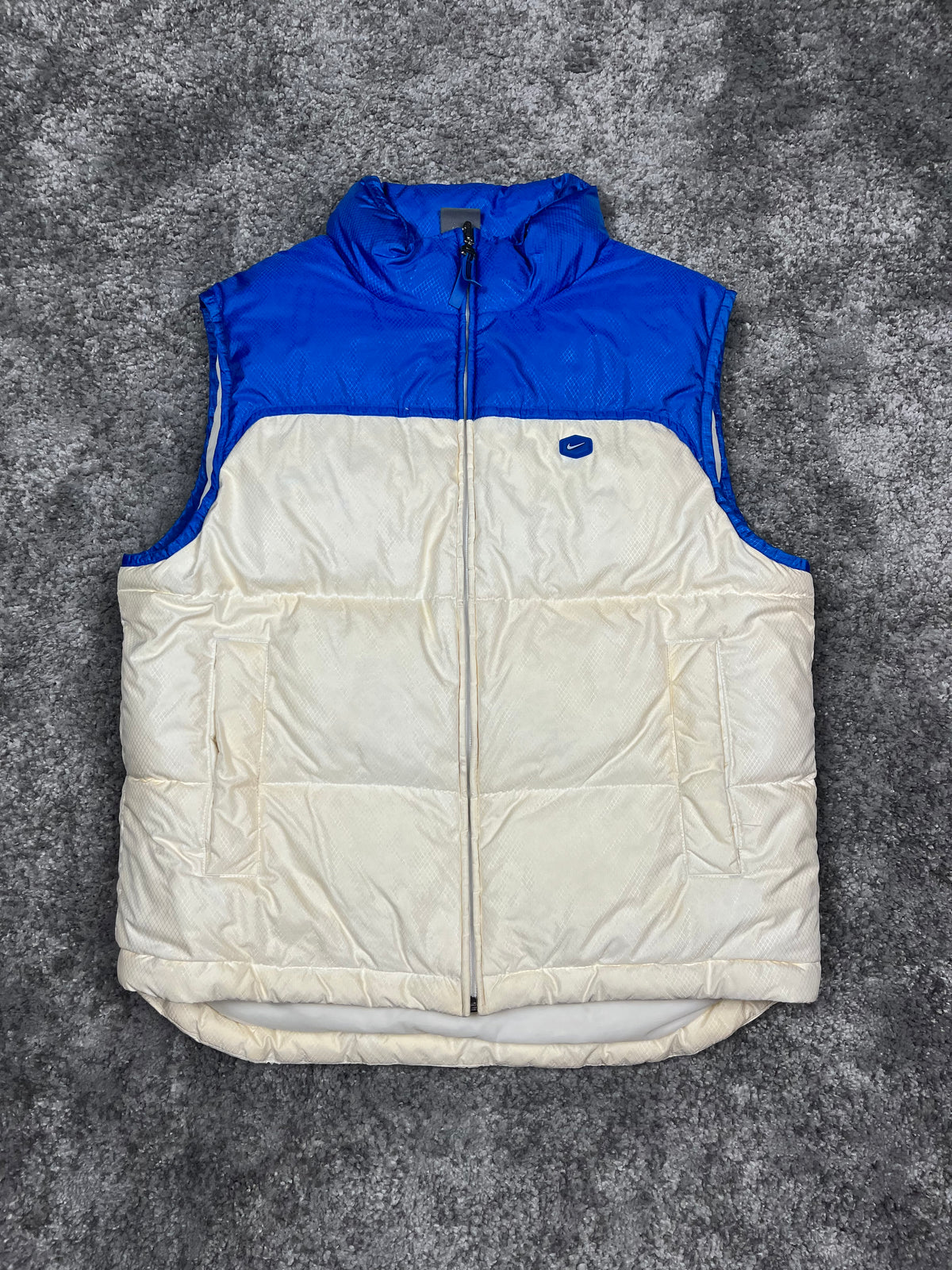Nike Puffer Vest Rare Vintage 2000s "White/Blue" (M)