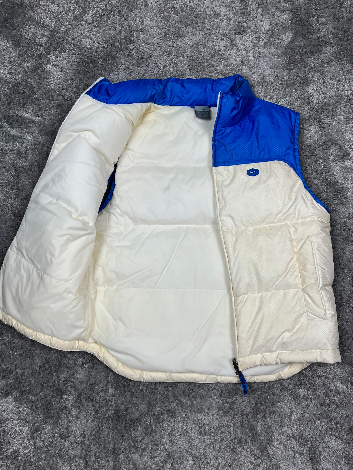 Nike Puffer Vest Rare Vintage 2000s "White/Blue" (M)