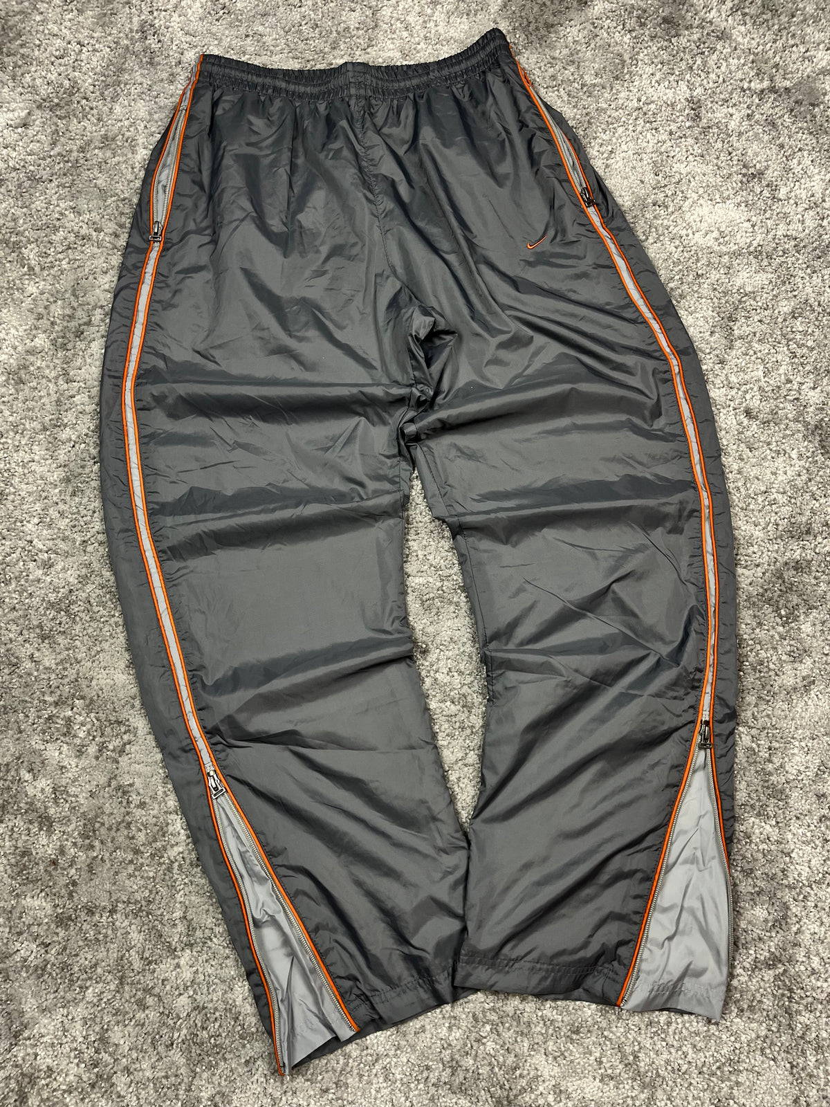 Nike Trackpant Rare Vintage 2000s "Gray/Orange" (M)