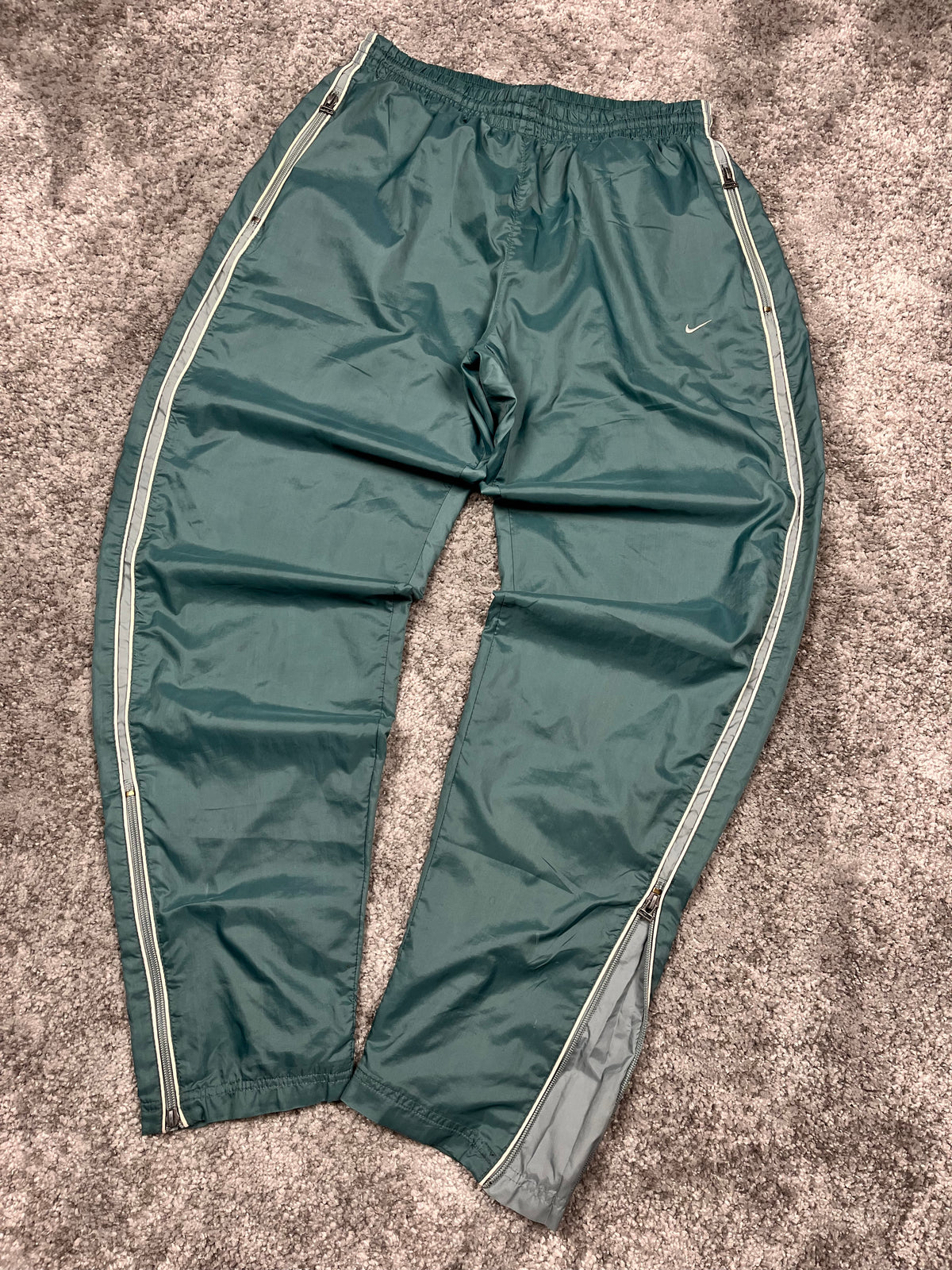 Pantalón de chándal Nike Vintage raro años 2000 "Azul/Blanco" (S)