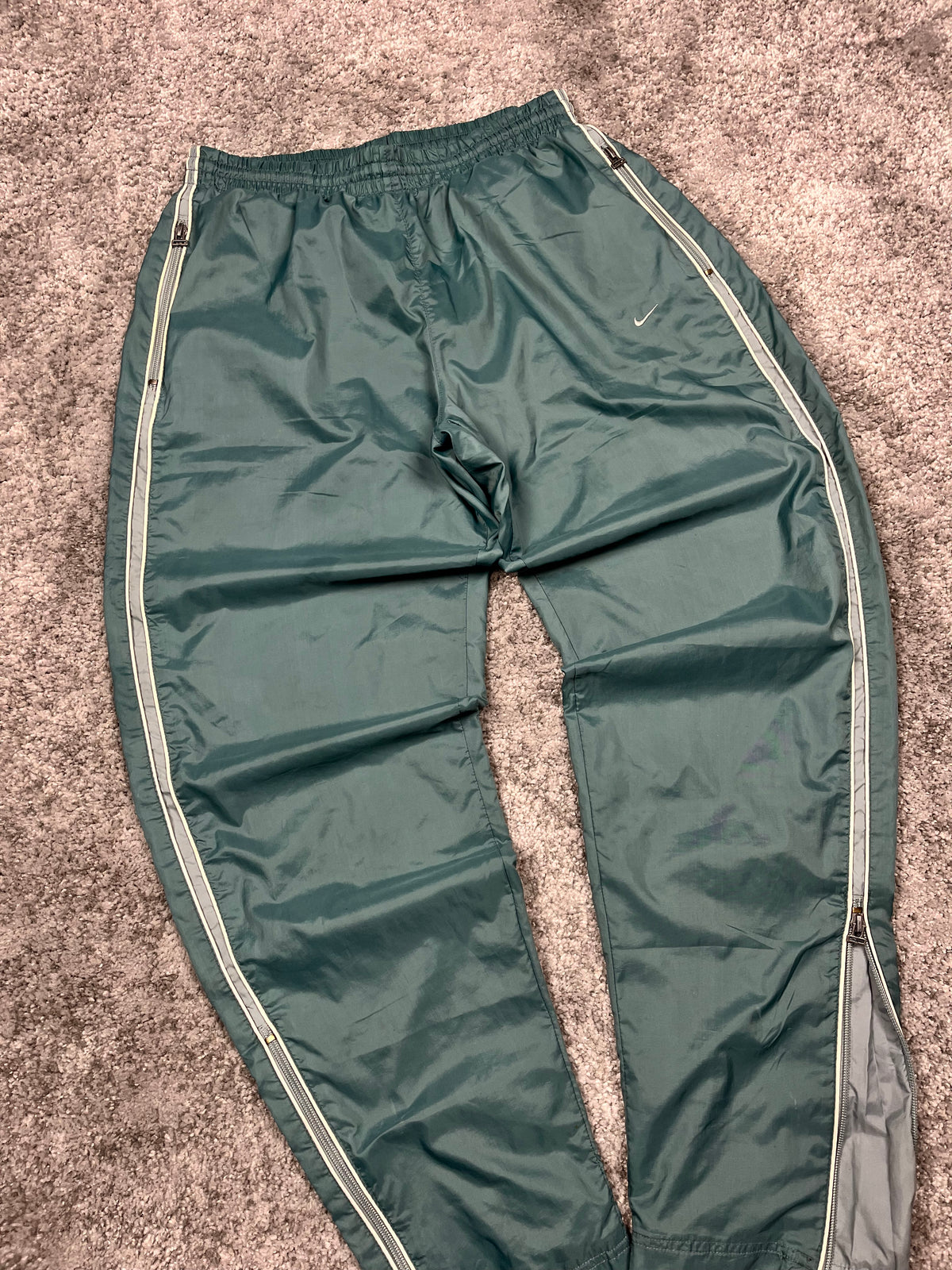 Pantalón de chándal Nike Vintage raro años 2000 "Azul/Blanco" (S)