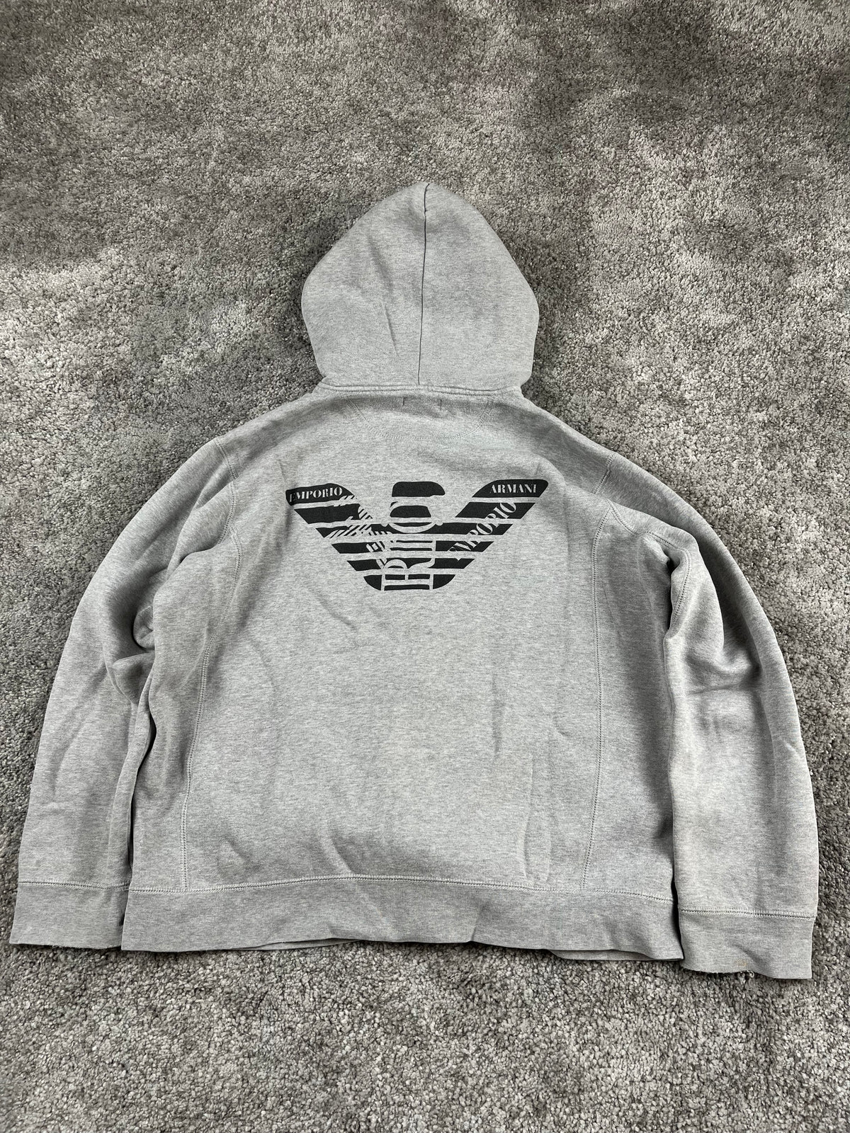 Armani Jeans Zipper/Hoodie Vintage 2000s "Gray/Black" (S)