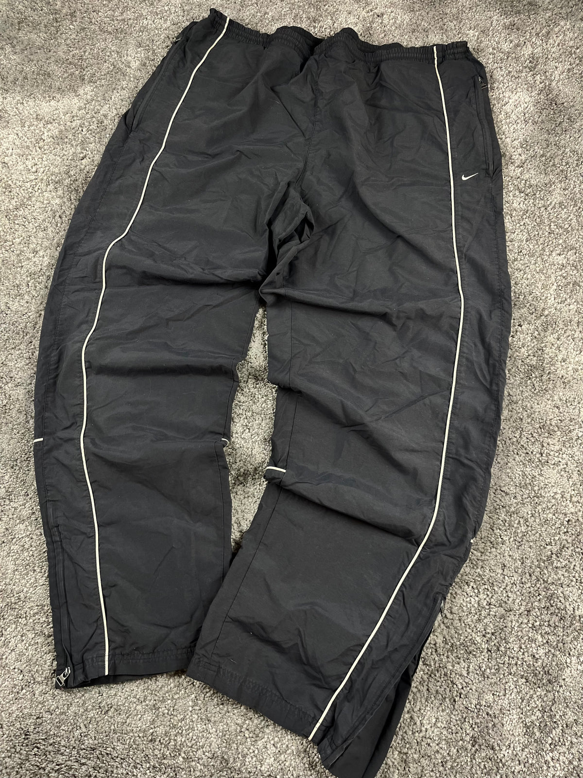 Pantalón de chándal Nike vintage años 2000 "Gris/Blanco" (XXL)