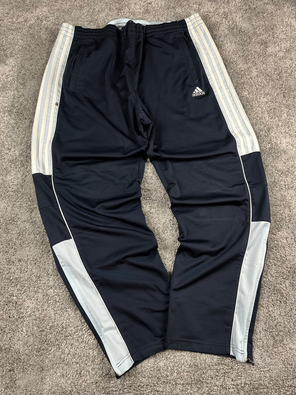 Adidas 3 Stripes Trackpant Vintage 2000s "Navy/Blue" (XL)