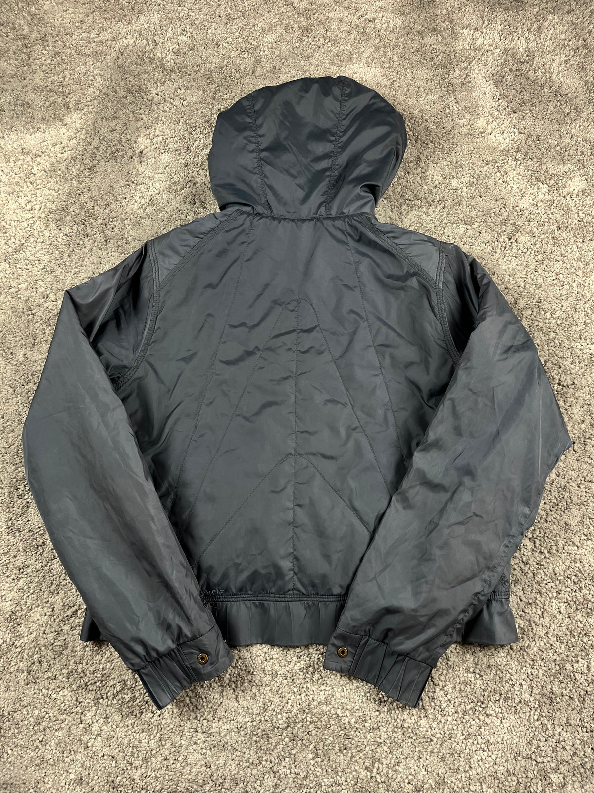 Nike Puffer Jacket Cropped Fit Vintage 2000s "Gray" (M)