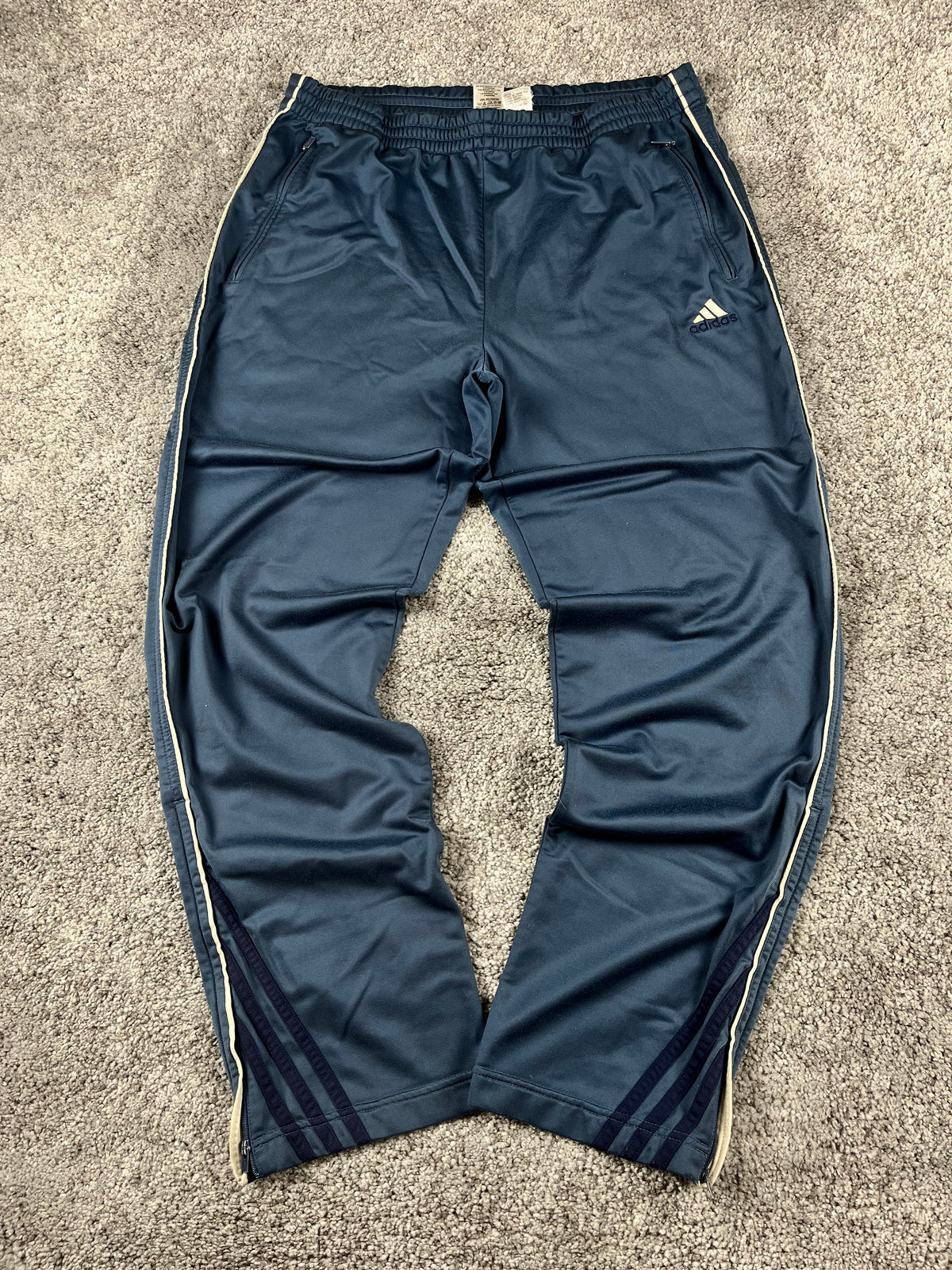 Adidas 3 Stripes Tracksuit Vintage 2000s "Navy/Beig" (XL)