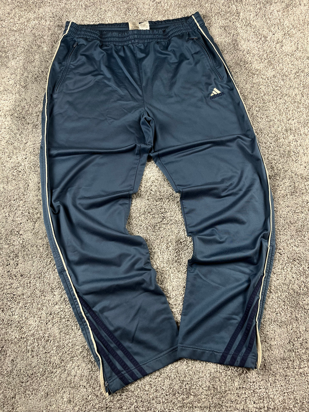 Adidas 3 Stripes Tracksuit Vintage 2000s "Navy/Beig" (XL)