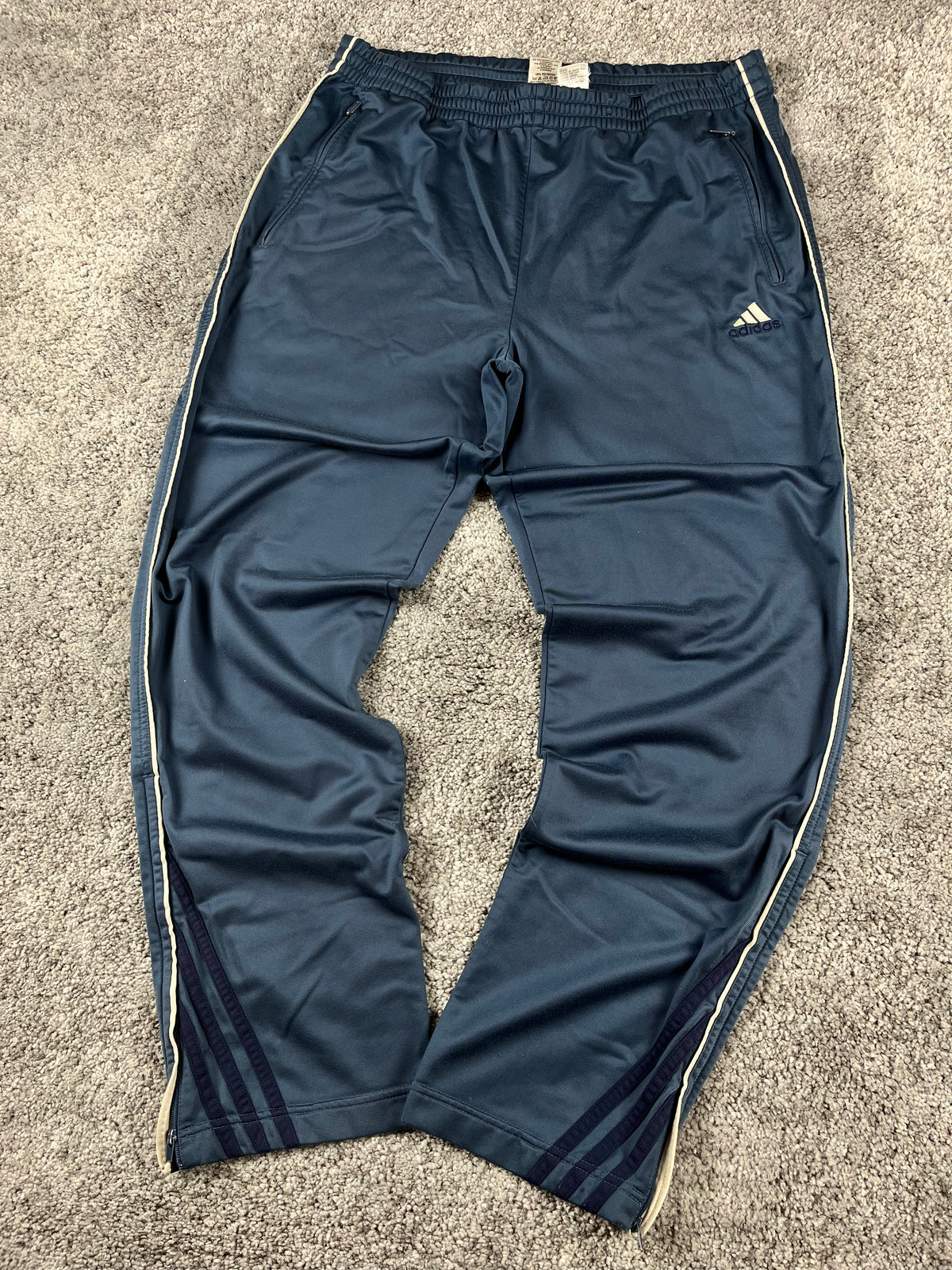 Adidas 3 Stripes Tracksuit Vintage 2000s "Navy/Beig" (XL)