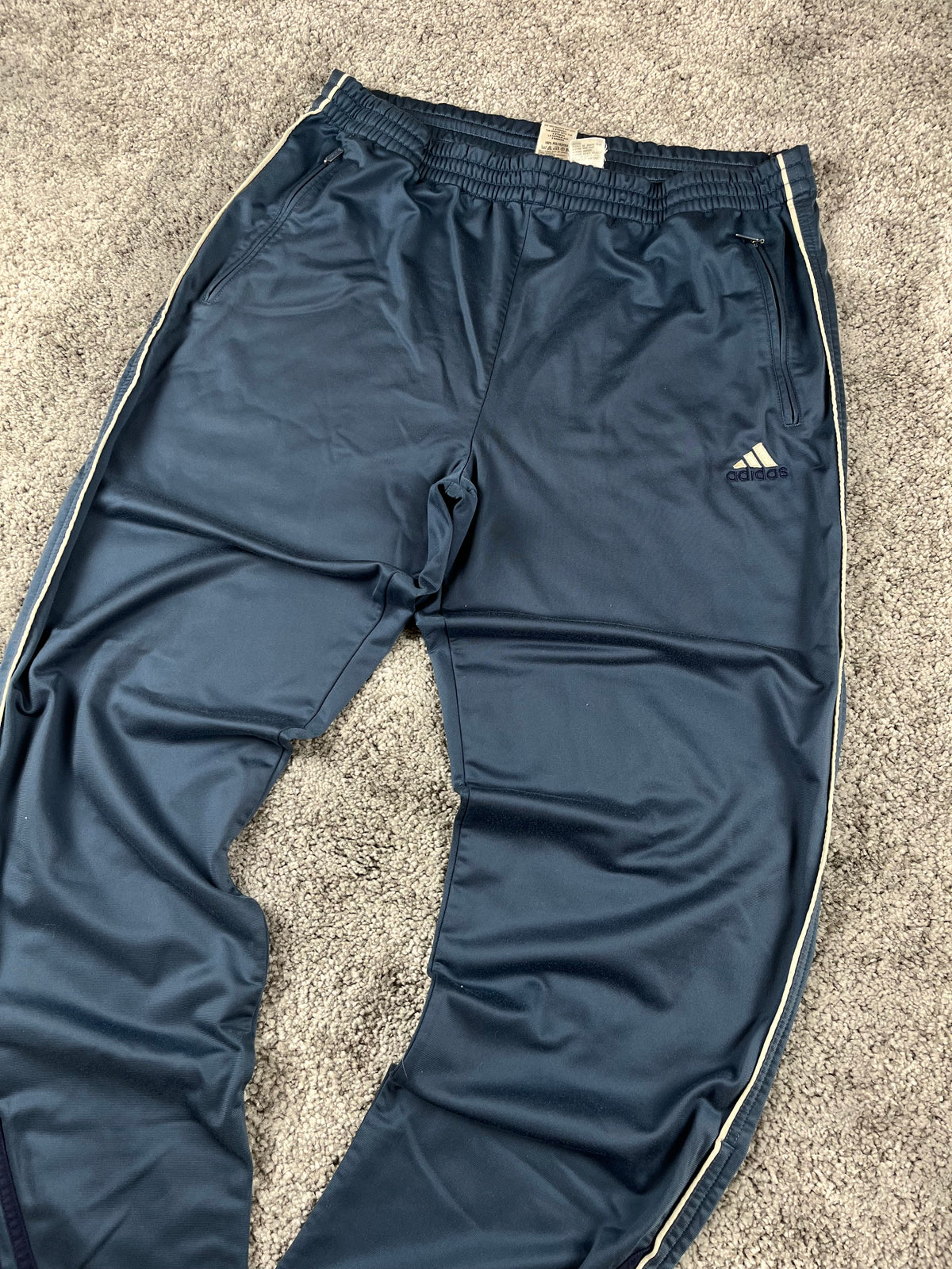 Adidas 3 Stripes Tracksuit Vintage 2000s "Navy/Beig" (XL)