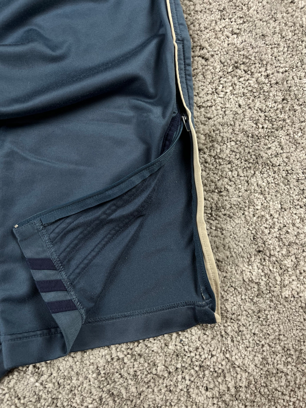 Adidas 3 Stripes Tracksuit Vintage 2000s "Navy/Beig" (XL)