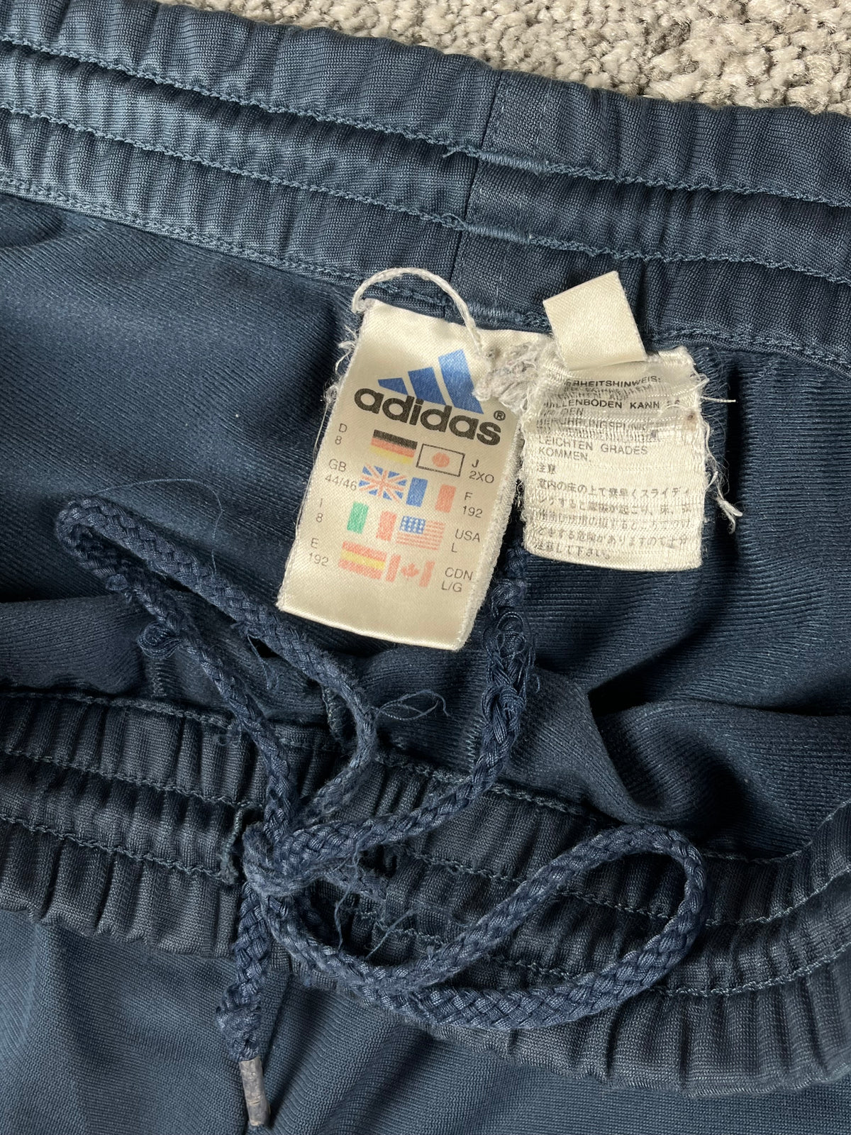 Adidas 3 Stripes Tracksuit Vintage 2000s "Navy/Beig" (XL)