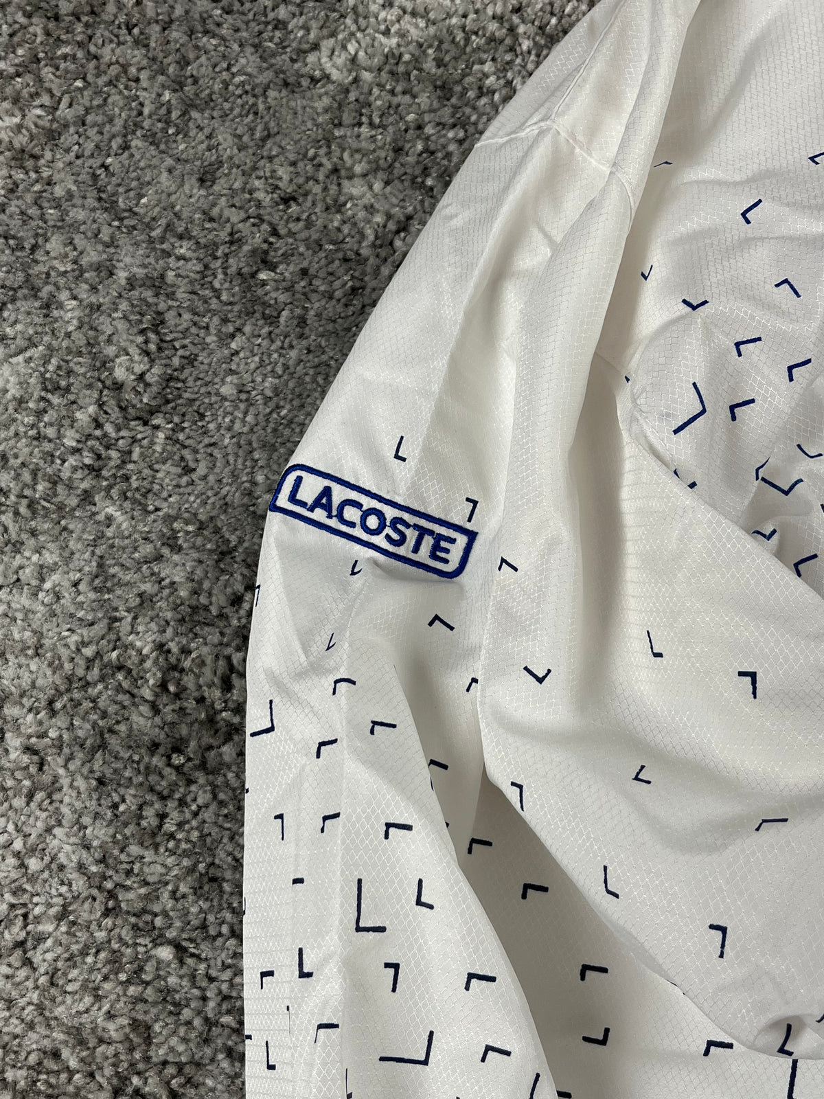 Chaqueta deportiva Lacoste vintage años 2000 "Blanco/Azul" (M)