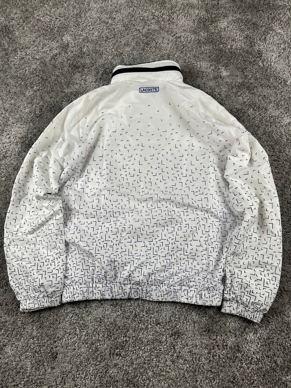 Chaqueta deportiva Lacoste vintage años 2000 "Blanco/Azul" (M)