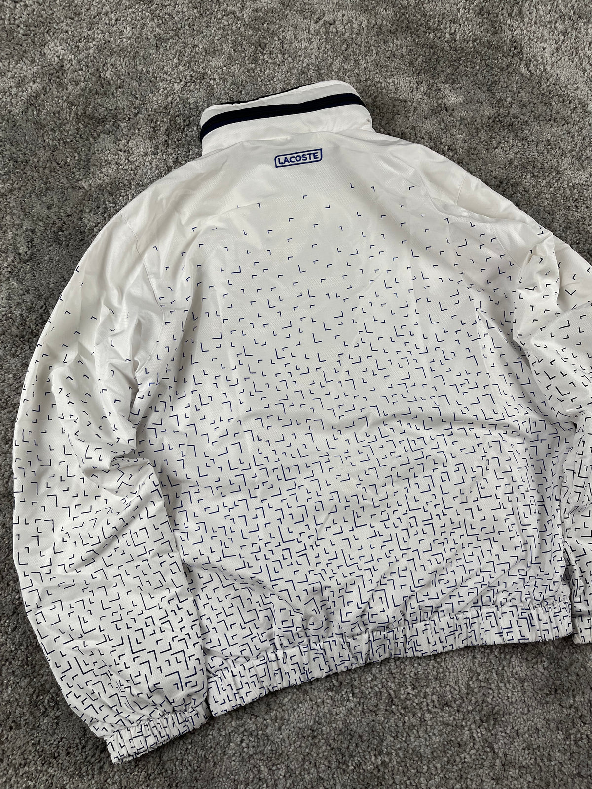 Chaqueta deportiva Lacoste vintage años 2000 "Blanco/Azul" (M)
